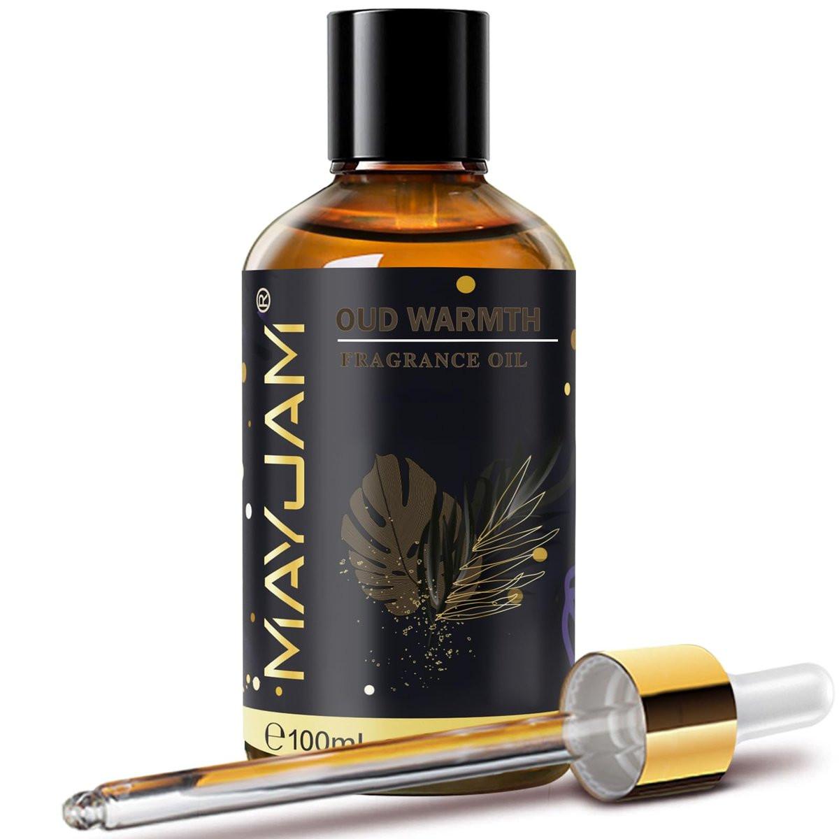 MAYJAM Oud Warmth Duftöl – 100 ml – Langanhaltendes ätherisches Öl für Diffuser, Seifen- und Kerzenherstellung