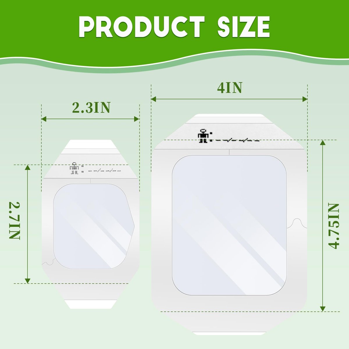 60 Stück transparente Wundauflage – 4" x 4,75" wasserdichte Pflaster für Wunden + 2,37" x 2,75" Wundauflage zum Schwimmen, nach der OP, für IV-Schutz, Tattoo-Pflege, selbstklebende Pflaster