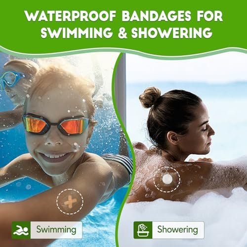 60 Stück transparente Wundauflage – 4" x 4,75" wasserdichte Pflaster für Wunden + 2,37" x 2,75" Wundauflage zum Schwimmen, nach der OP, für IV-Schutz, Tattoo-Pflege, selbstklebende Pflaster