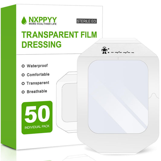 50 Stück Transparente Wundfolie - 4" x 4,75" Wasserdichte Pflaster für Wunden, Wundverband zum Schwimmen, nach der OP, IV-Schutz, Tattoo-Nachsorge, selbstklebende Pflaster