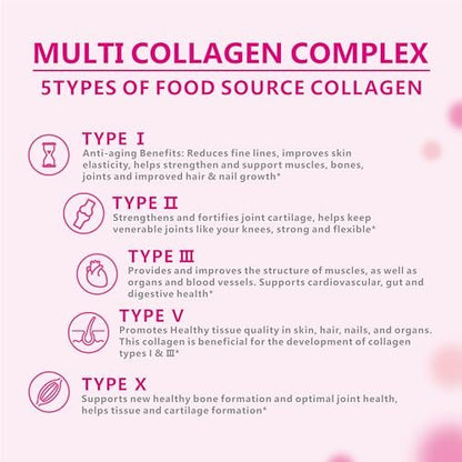 OMOGS 2er-Pack Kollagen-Peptid-Kapseln – Hydrolysiertes Kollagen mit Präbiotikum & Cranberry-Extrakt – 200 Kapseln für Haar, Haut, Nägel, Gelenke, Verdauung & Immunsystem