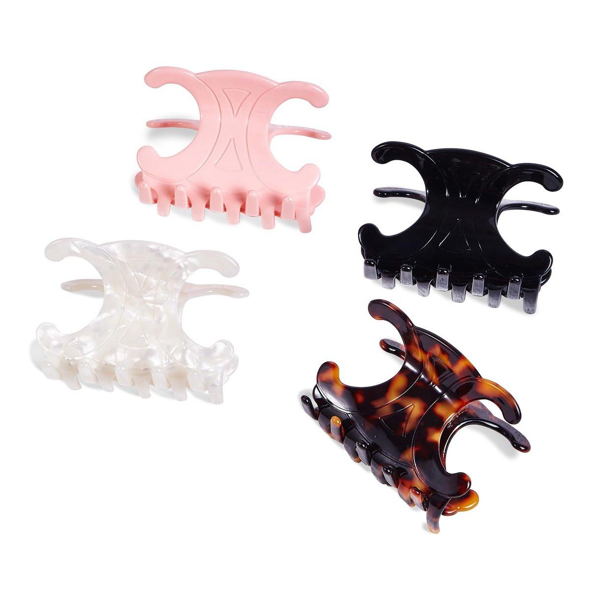 Premium Acetat-Schmetterlings-Haarklammern, 4er-Pack. Mittlere Haarkrallen mit sicherem Halt für Hochsteckfrisuren (7 x 4,2 cm)
