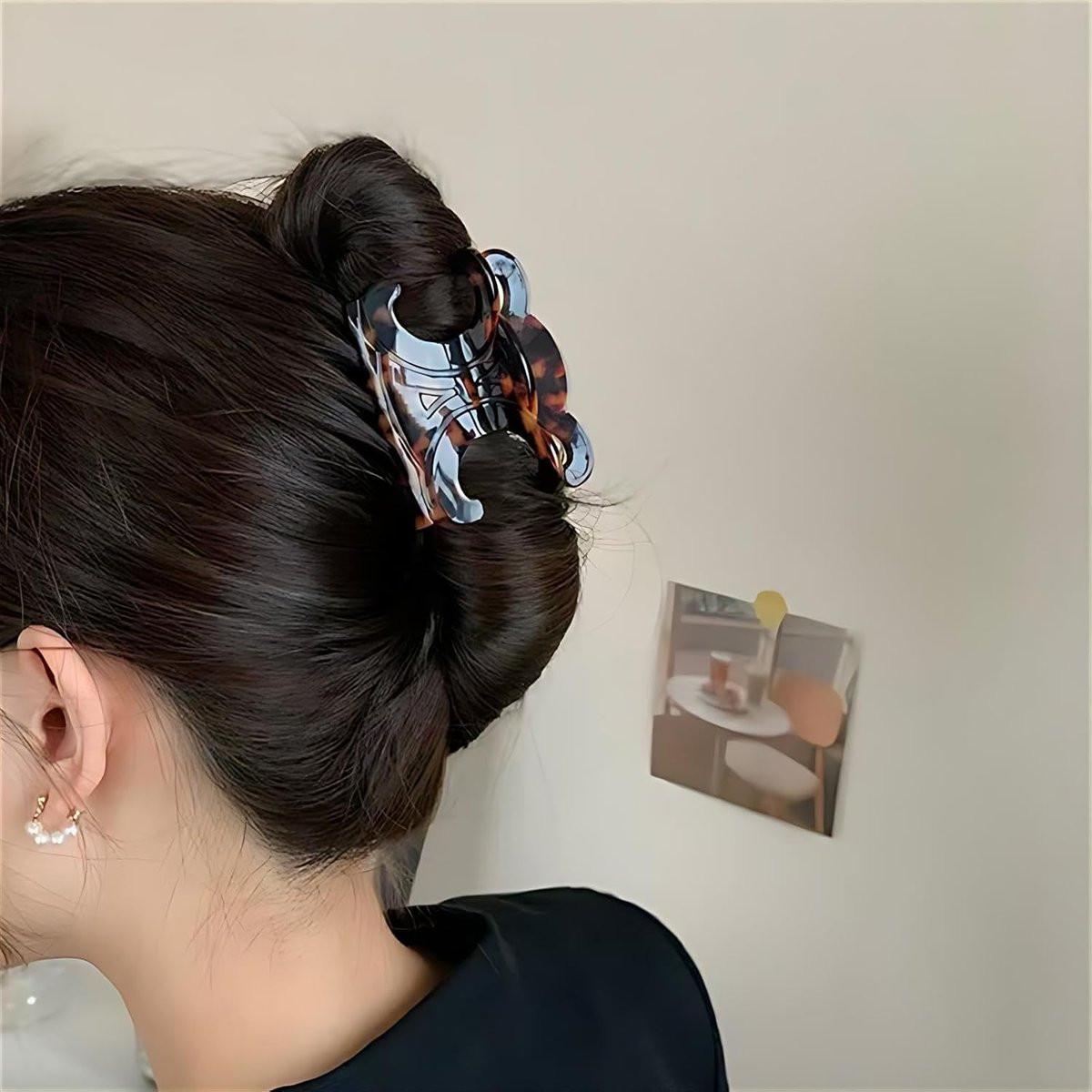 Premium Acetat-Schmetterlings-Haarklammern, 4er-Pack. Mittlere Haarkrallen mit sicherem Halt für Hochsteckfrisuren (7 x 4,2 cm)