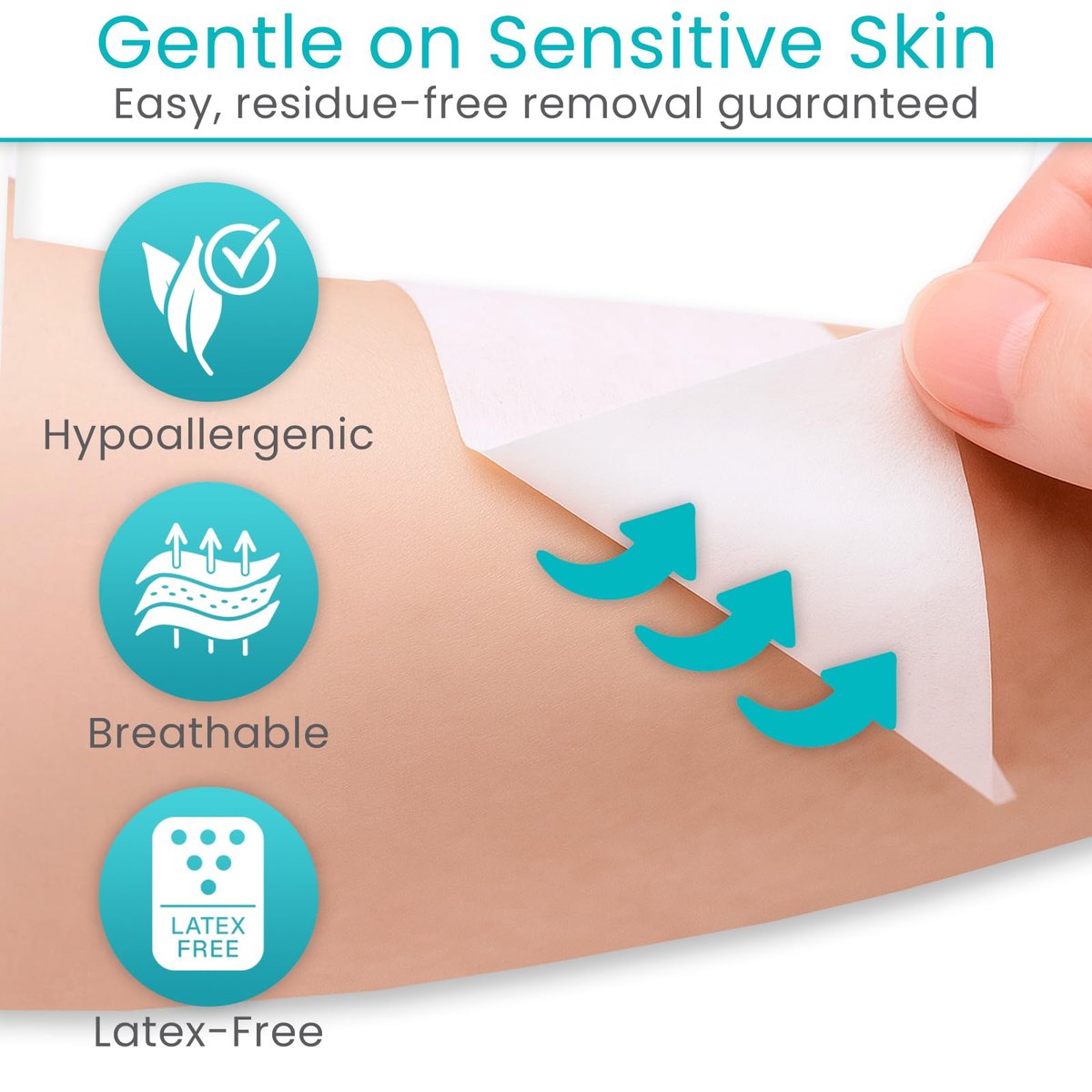 Vivecare Medical Paper Tape – Hypoallergenes Chirurgisches Pflaster für die Wundversorgung – Atmungsaktiv, Sanft & Latexfrei – Erste-Hilfe-Klebeband für empfindliche Haut, Verbände & Mull (1'' x 10 yd)