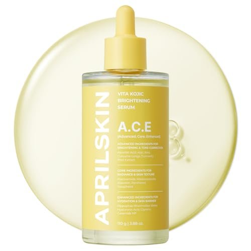 APRILSKIN A.C.E Serum | Vita Kojic Serum für strahlende Haut & ebenmäßigen Teint | 3-Sekunden-Aufhellung | Kojisäure & Vitamin C | Koreanische Hautpflege | 110 ml