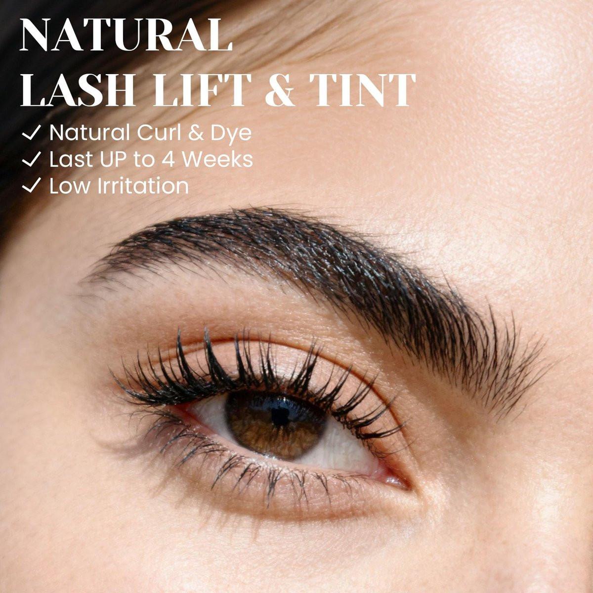 Libeauty Wimpernlifting und Schwarzfärbe-Set – 4-in-1 Wimpernpermanente & Brauenlamination für zu Hause