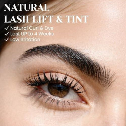 Libeauty Wimpernlifting und Schwarzfärbe-Set – 4-in-1 Wimpernpermanente & Brauenlamination für zu Hause