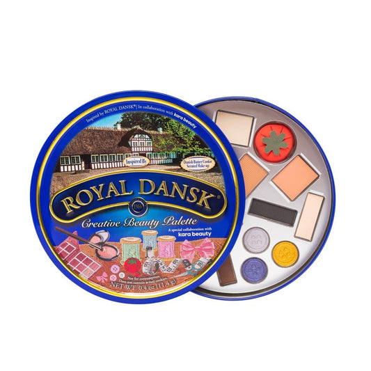 KARA BEAUTY Royal Dansk Palette Limited Edition Holiday Makeup Geschenkset – Cookie Tin Lidschattenpalette mit 14 von Keksen inspirierten Farben, festliches Beauty-Geschenk für Frauen