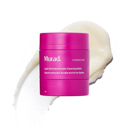 Murad Lipid-Angereicherter Doppel-Reinigungsbalsam - Feuchtigkeitsspendender Balsam-zu-Öl-Gesichtsreiniger & Make-up-Entferner – Entfernt langanhaltendes Make-up & SPF – Barrierereparatur mit Ceramiden & Kamelienöl – 1,7 Fl Oz
