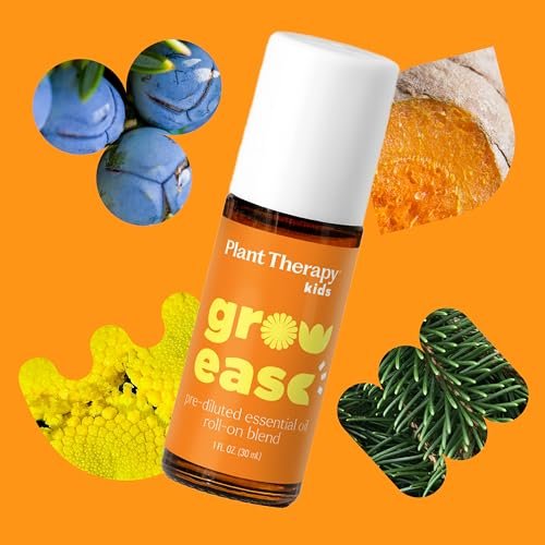 Plant Therapy Kids Grow Ease Roll-On 30 ml – Beruhigende Mischung für Wachstumsschmerzen, Muskelkater & Beinkrämpfe, Kindersicher, Fertig verdünnt