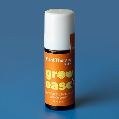 Plant Therapy Kids Grow Ease Roll-On 30 ml – Beruhigende Mischung für Wachstumsschmerzen, Muskelkater & Beinkrämpfe, Kindersicher, Fertig verdünnt