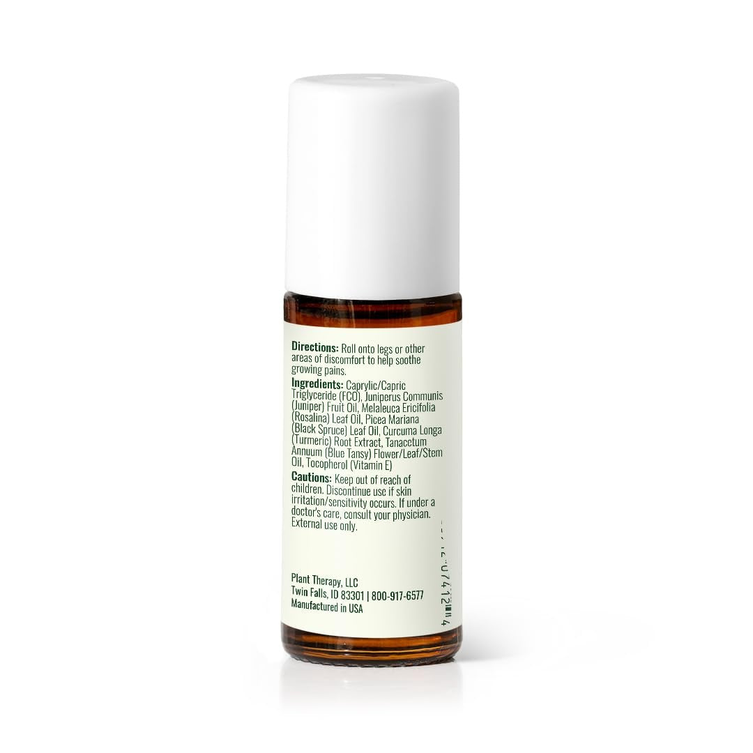 Plant Therapy Kids Grow Ease Roll-On 30 ml – Beruhigende Mischung für Wachstumsschmerzen, Muskelkater & Beinkrämpfe, Kindersicher, Fertig verdünnt
