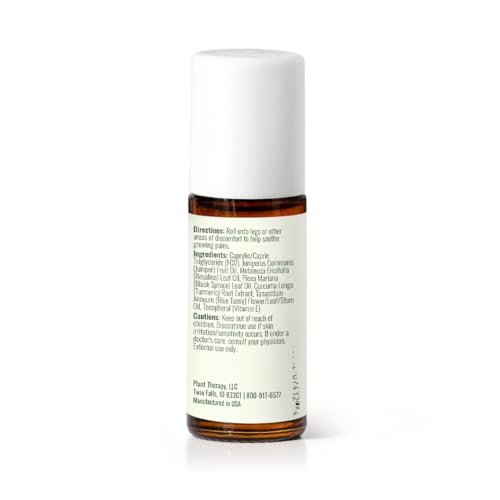 Plant Therapy Kids Grow Ease Roll-On 30 ml – Beruhigende Mischung für Wachstumsschmerzen, Muskelkater & Beinkrämpfe, Kindersicher, Fertig verdünnt