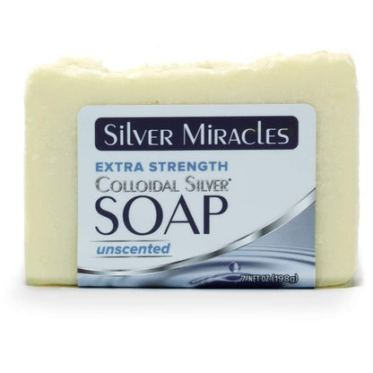 Silver Miracles - Extra Starke Kolloidale Silberseife - Natürlicher Nano-Silber-Gesichts- und Körperreiniger - Duftfrei - 190 ml