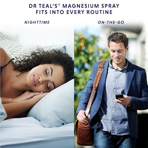 Dr Teal's Topisches Magnesiumspray mit natürlichem Totes Meer Salz, Duftfrei, 8 fl oz (2er-Pack)