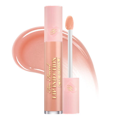 Too Faced Lip Injection Lip Gloss Kühlender Lippenaufpolsterer – Sichtbares Volumen, Feuchtigkeit & Glanz – Farbton: It's Official (Leicht pfirsichfarbener Nude), 0,2 Fl Oz