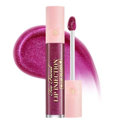 Too Faced Lip Injection Lip Gloss Cooling Instant Lip Plumper | Schafft sichtbares Volumen, Feuchtigkeit & Glanz | In hochglänzenden und schimmernden Farbtönen, Hit Send, 0,2 Fl Oz