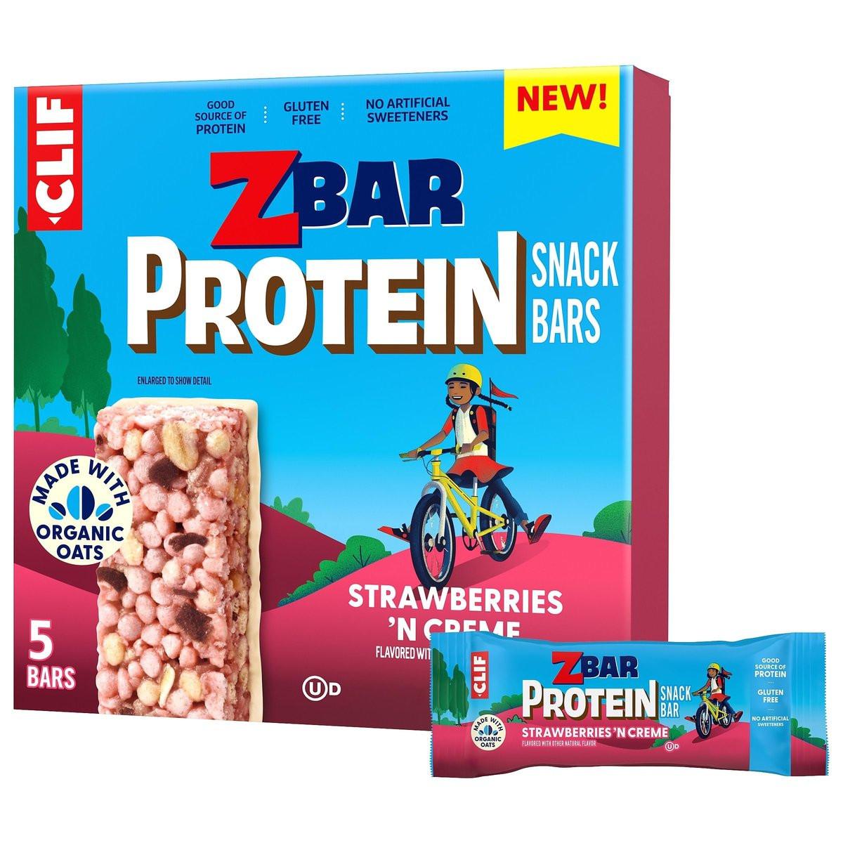 Zbar Protein Strawberries 'N Creme Crispy Snack Bars – Proteinreicher Snack für Kinder und Erwachsene