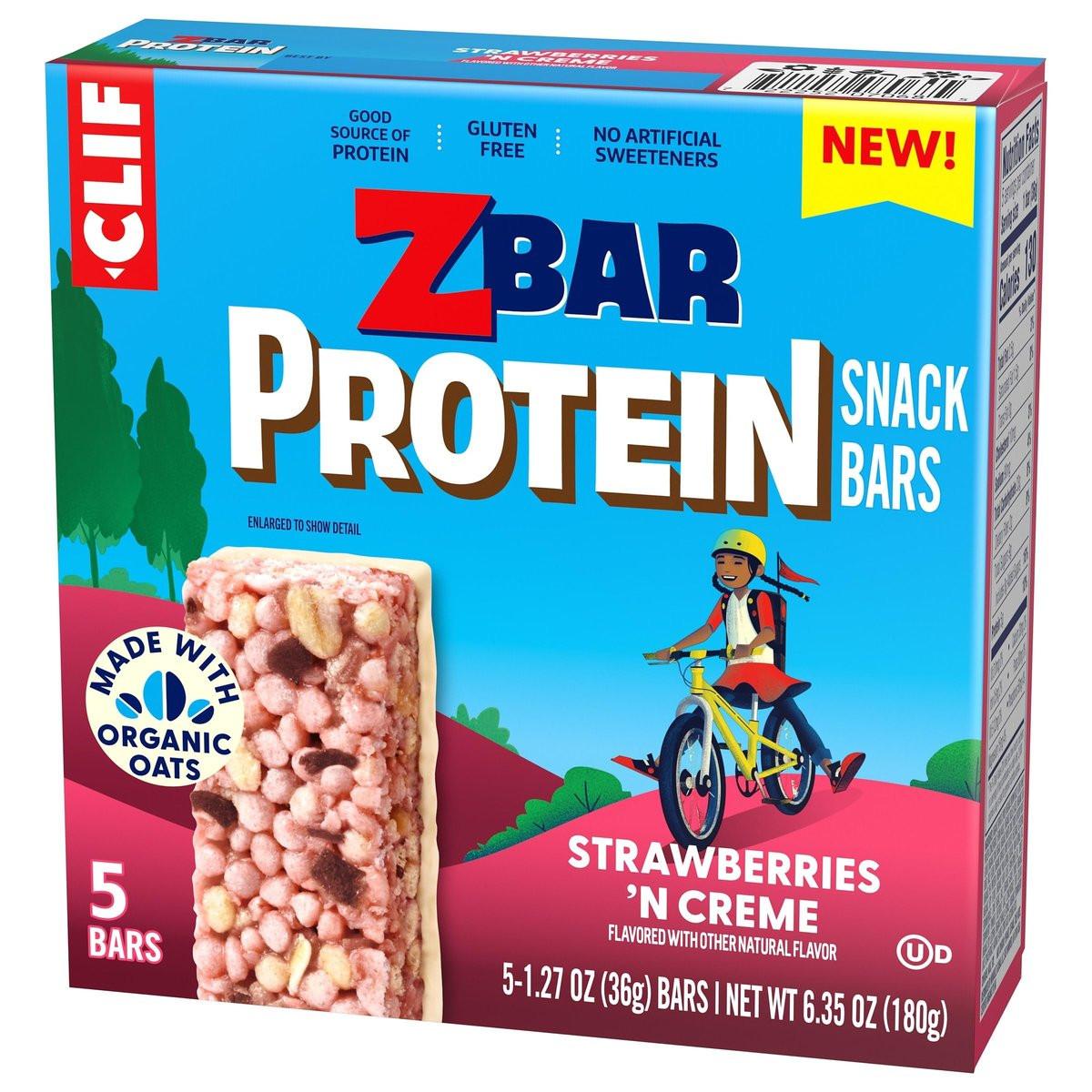 Zbar Protein Strawberries 'N Creme Crispy Snack Bars – Proteinreicher Snack für Kinder und Erwachsene
