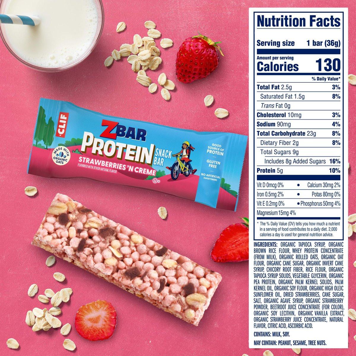 Zbar Protein Strawberries 'N Creme Crispy Snack Bars – Proteinreicher Snack für Kinder und Erwachsene