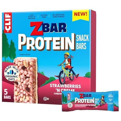 Zbar Protein Strawberries 'N Creme Crispy Snack Bars – Proteinreicher Snack für Kinder und Erwachsene