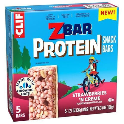 Zbar Protein Strawberries 'N Creme Crispy Snack Bars – Proteinreicher Snack für Kinder und Erwachsene