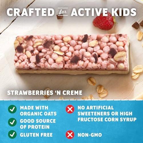 Zbar Protein Strawberries 'N Creme Crispy Snack Bars – Proteinreicher Snack für Kinder und Erwachsene
