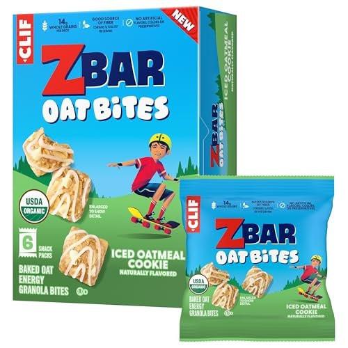 Zbar Oat Bites – Iced Oatmeal Cookie – Bio Energiekugeln für Kinder – 14g Vollkorn – 6 Snack Packs