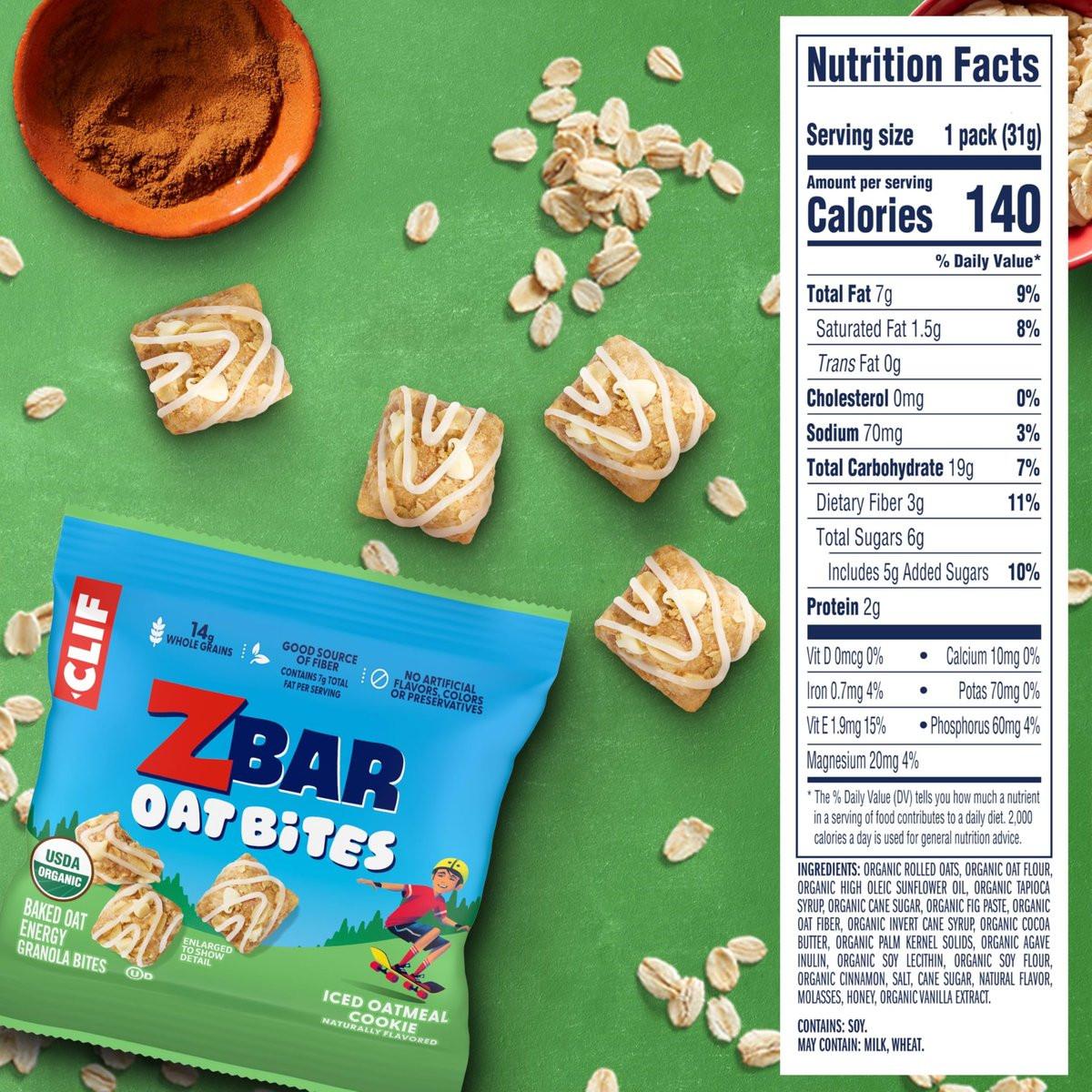 Zbar Oat Bites – Iced Oatmeal Cookie – Bio Energiekugeln für Kinder – 14g Vollkorn – 6 Snack Packs
