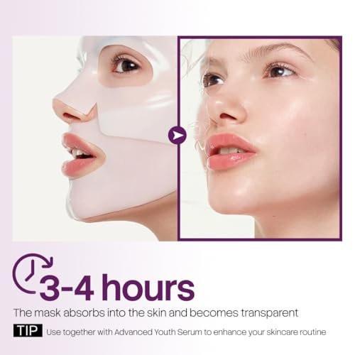 SEYOUL Collagen Jelly Mask – Mit 83% hydrolysiertem Kollagen & Niacinamid | Feuchtigkeitsspendende, erfrischende Essenz für alle Hauttypen – 5 Blätter