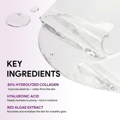 SEYOUL Collagen Jelly Mask – Mit 83% hydrolysiertem Kollagen & Niacinamid | Feuchtigkeitsspendende, erfrischende Essenz für alle Hauttypen – 5 Blätter