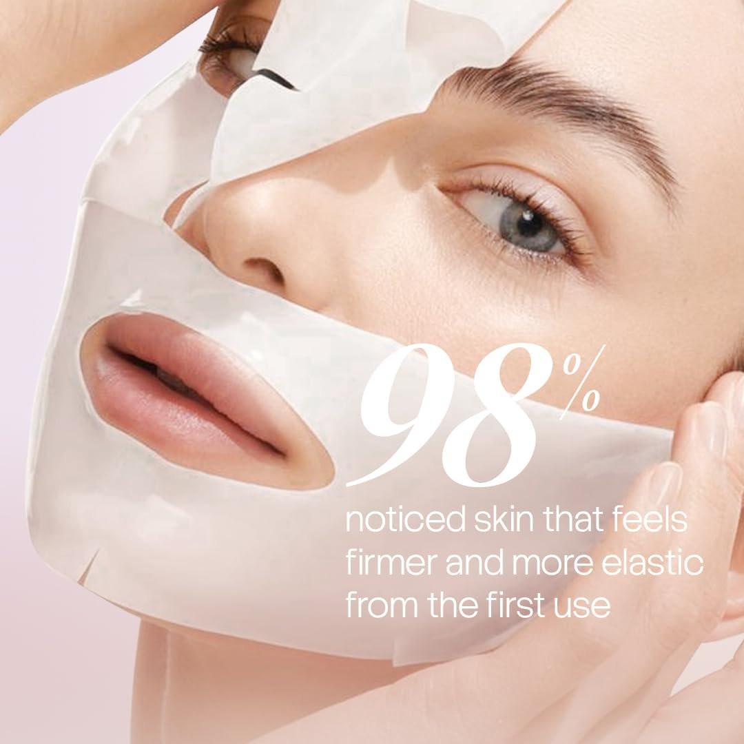 SEYOUL Collagen Jelly Mask – Mit 83% hydrolysiertem Kollagen & Niacinamid | Feuchtigkeitsspendende, erfrischende Essenz für alle Hauttypen – 5 Blätter