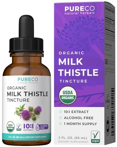 Bio Mariendistel Extrakt – Hochdosiert 10:1 Silymarin flüssig, Leberreinigung & Entgiftung – Vegan, Nicht-GVO & Alkoholfrei (30 Portionen)