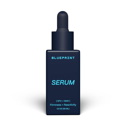 Blueprint Bryan Johnson Gesichtsserum mit SFC & NMN – Anti-Aging Serum für feine Linien, Festigkeit & Feuchtigkeit – Langlebigkeitsinspirierte Hautpflege für strahlende, jugendliche Haut – Duftfreie & vegane Formel