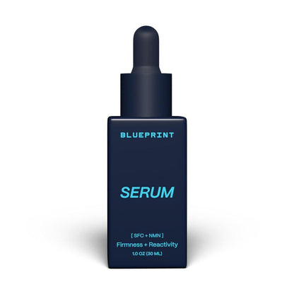 Blueprint Bryan Johnson Gesichtsserum mit SFC & NMN – Anti-Aging Serum für feine Linien, Festigkeit & Feuchtigkeit – Langlebigkeitsinspirierte Hautpflege für strahlende, jugendliche Haut – Duftfreie & vegane Formel