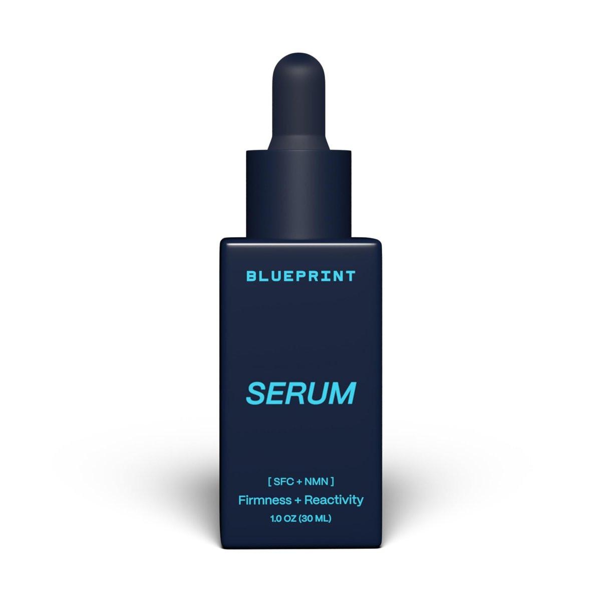 Blueprint Bryan Johnson Gesichtsserum mit SFC & NMN – Anti-Aging Serum für feine Linien, Festigkeit & Feuchtigkeit – Langlebigkeitsinspirierte Hautpflege für strahlende, jugendliche Haut – Duftfreie & vegane Formel