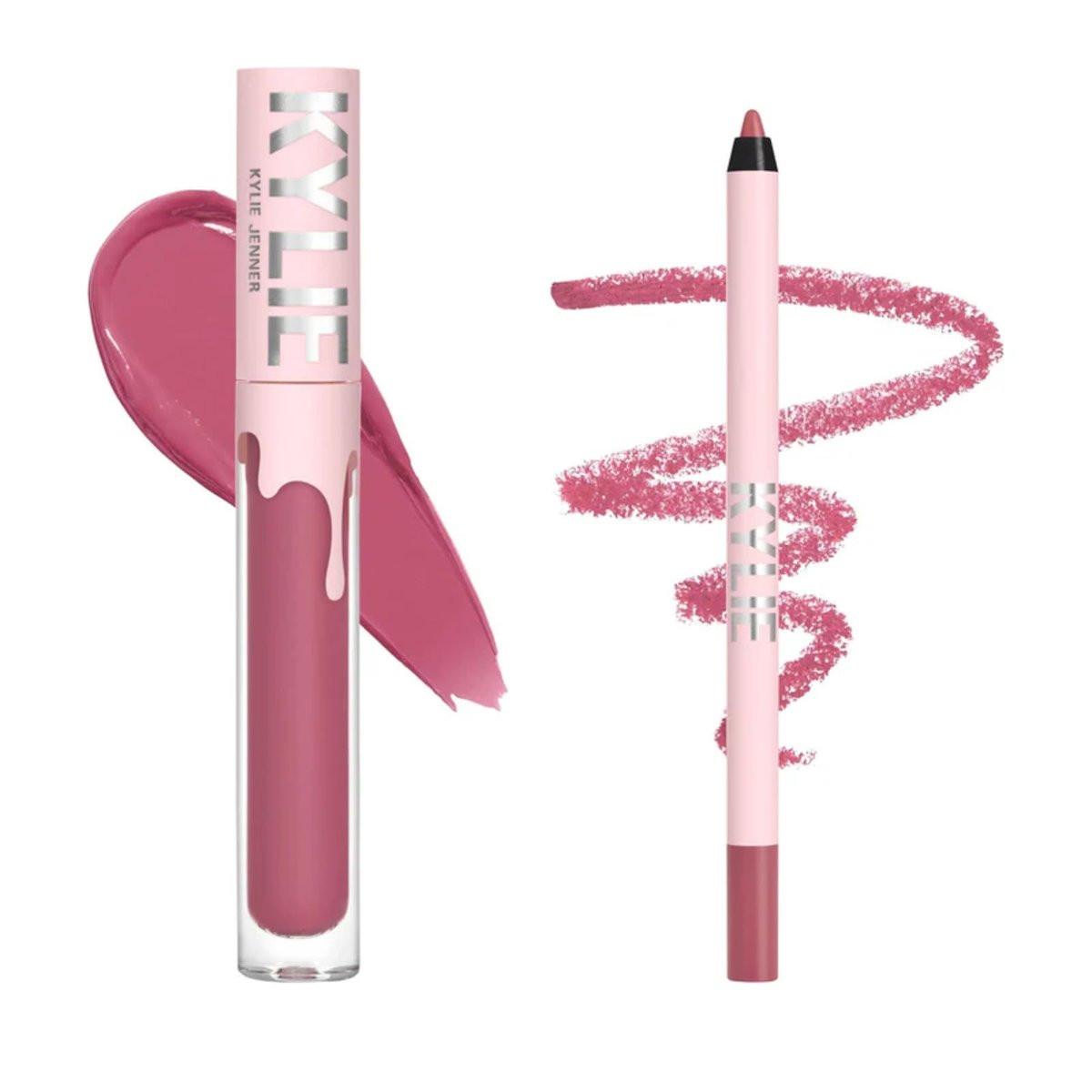 Kylie Cosmetics Liquid Lipstick und Lip Liner Kit – Farbe 100 Posie K, 3 ml & 1,1 g