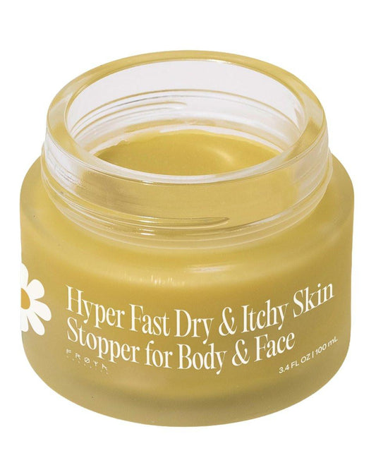 FRØYA Organics Beruhigender Balsam für rote, juckende, schuppige Haut | Blaue Kamille & Distel bei chronischer Trockenheit | Lindert Irritationen, Rötungen & Beschwerden | Gesichts- & Körperfeuchtigkeitscreme | Natürlich | 100 ml