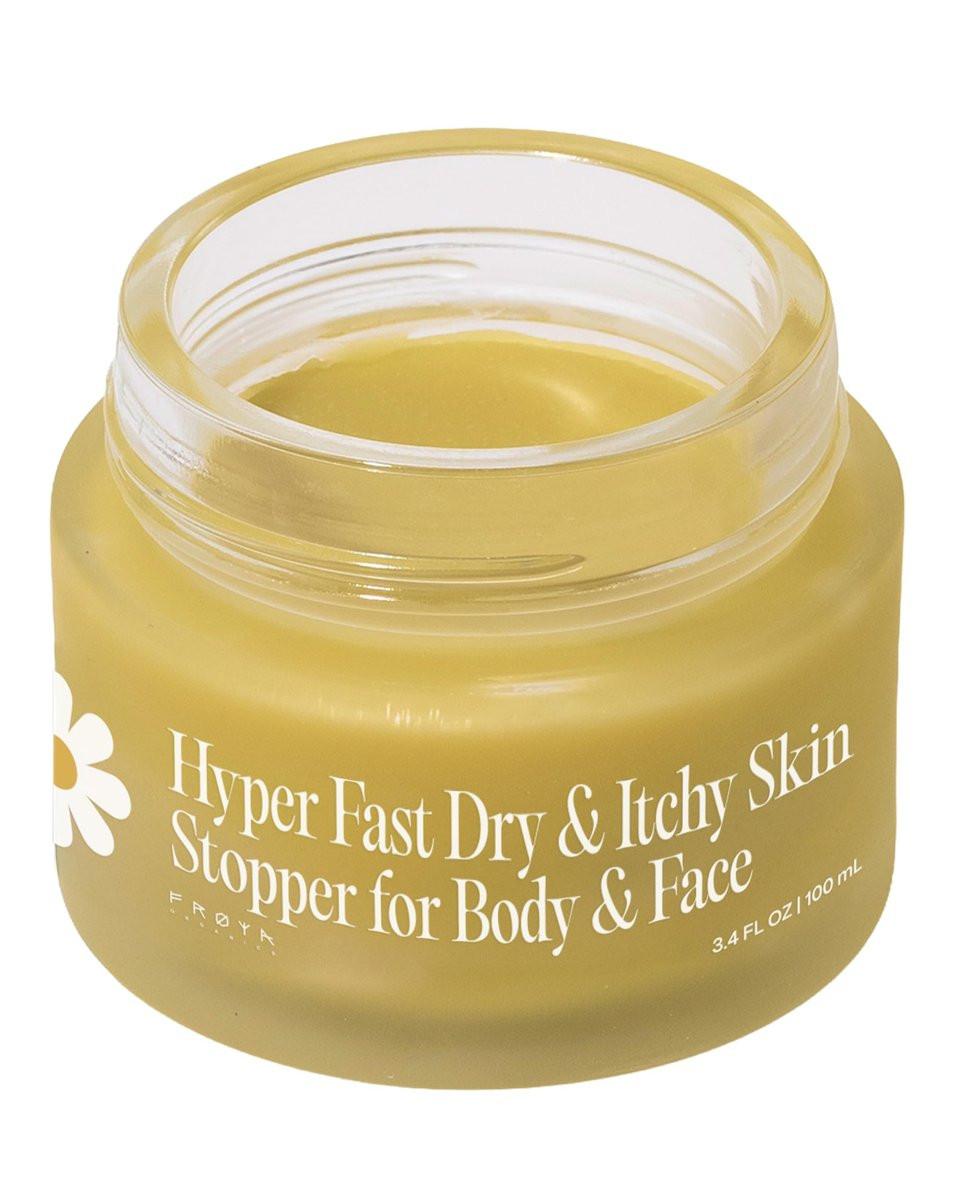 FRØYA Organics Beruhigender Balsam für rote, juckende, schuppige Haut | Blaue Kamille & Distel bei chronischer Trockenheit | Lindert Irritationen, Rötungen & Beschwerden | Gesichts- & Körperfeuchtigkeitscreme | Natürlich | 100 ml