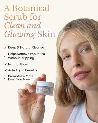 Frøya Organics Ultra Cleanse & Revive Gesichtspeeling | Sanftes Peeling mit arktischen Rosenblättern & Reispulver | Natürliche botanische Formel für glatte, strahlende Haut | 30 ml