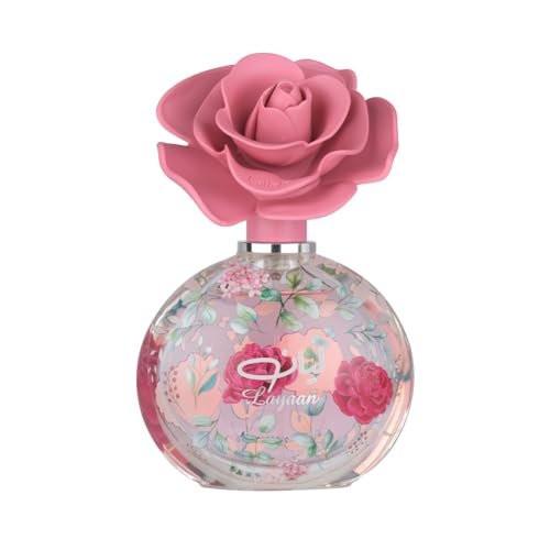 Lattafa Layaan Eau de Parfum – Fruchtig, Blumig, Holzige & Moschusnoten – Lang anhaltender Damenduft, 75 ml