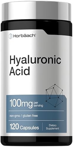 Horbäach Hyaluronsäure Kapseln | 100 mg | 120 Kapseln | Non-GMO, Glutenfrei
