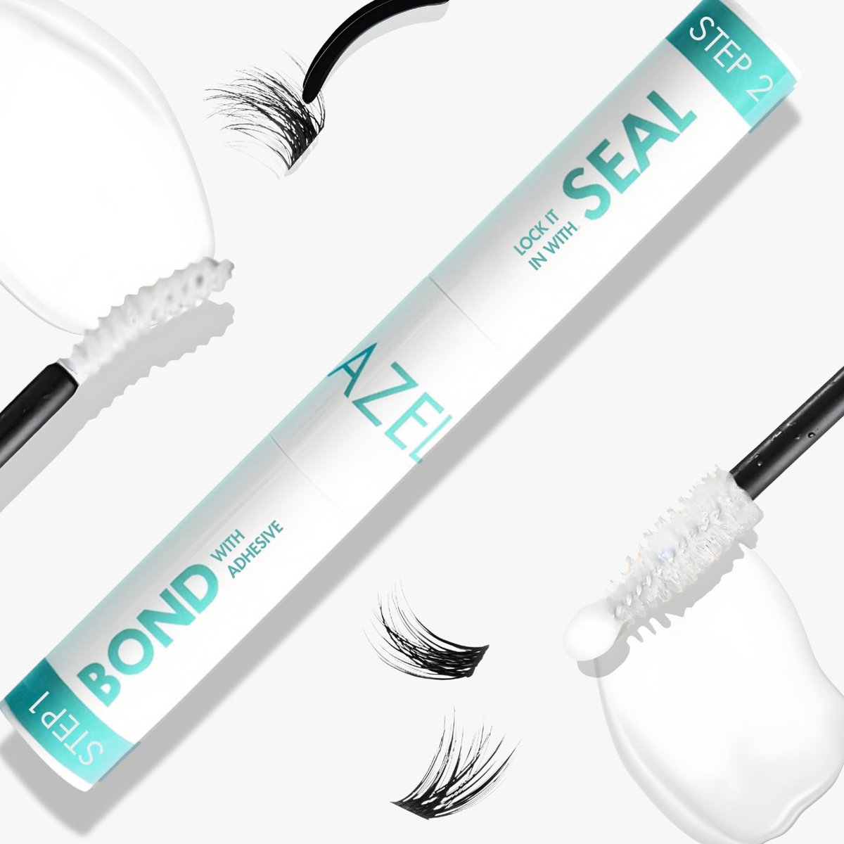 Gazelle 2in1 Lash Keeper – Wimpernkleber & Versiegeler in einem, schnell trocknend, 100% transparent, wasserfest & schweißresistent, 7–10 Tage Halt, latexfrei & sanft zu empfindlichen Augen
