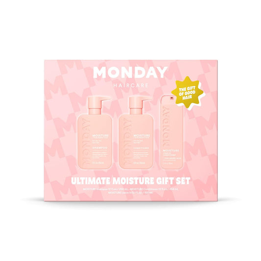 Monday Haircare Geschenkset - Feuchtigkeitsspendendes Shampoo & Conditioner Set & Leave-In Conditioner