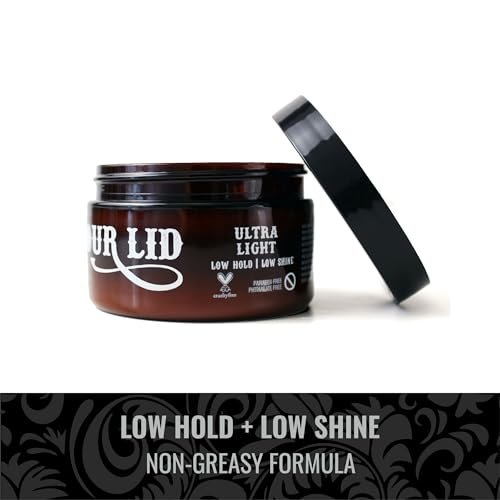Fix Your Lid Ultra Light Pomade für Männer – Low Hold & Low Shine – Wasserbasiert, leicht auswaschbar – Bundle mit 3,75 oz + 1,7 oz