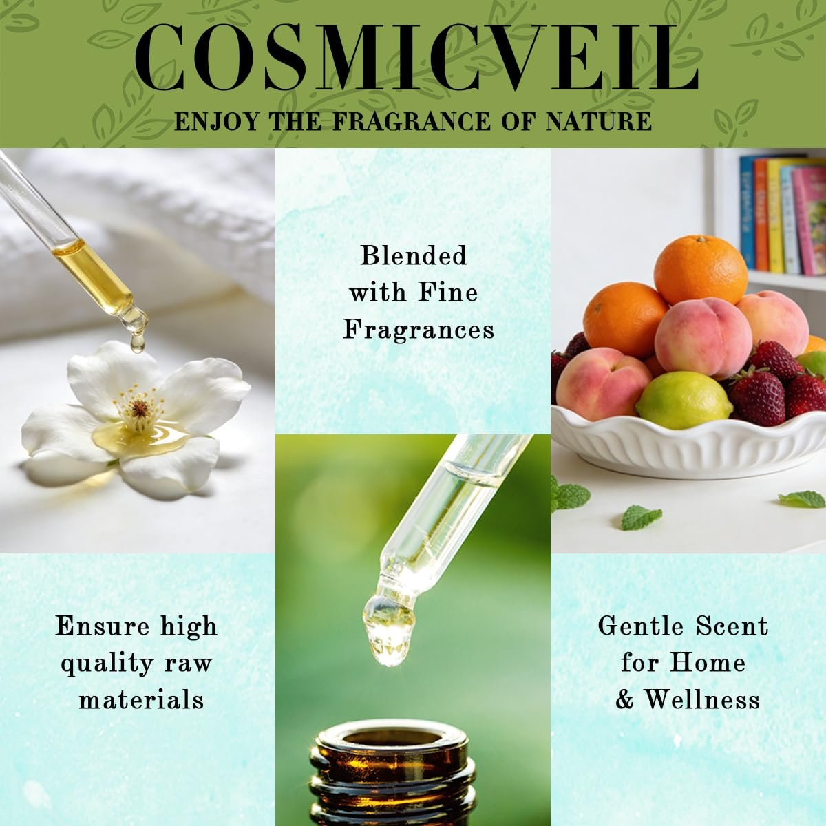 Pfirsich ätherisches Öl für Aroma-Diffusor, Luftbefeuchter, Raumduft, Reinigung, Körperpflege, Massage, Yoga, DIY-Kerze, DIY-Seife – CosmicVeil (Pfirsich, 118 ml)