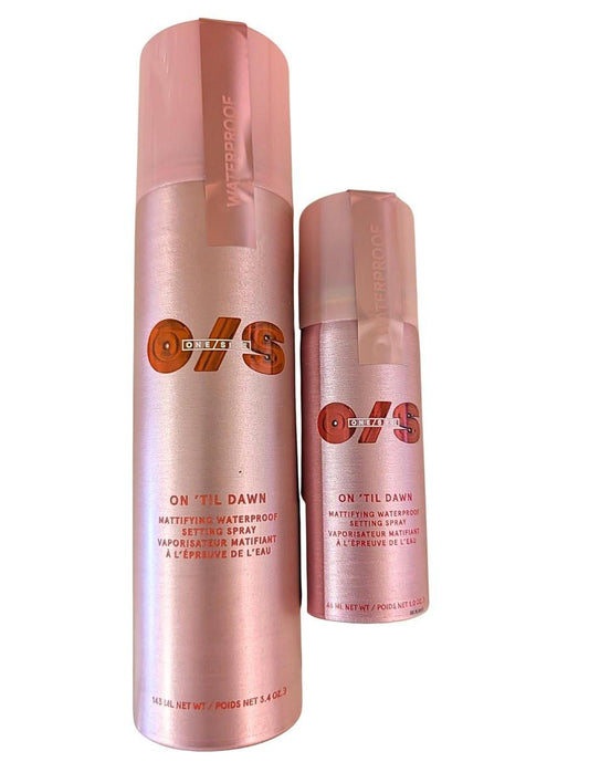 On ’Til Dawn Big & Bitty Mattifying Waterproof Setting Spray Duo – Enthält Full Size (3,4 fl. oz / 146 ml) und Travel Size (1,0 fl. oz / 46 ml)