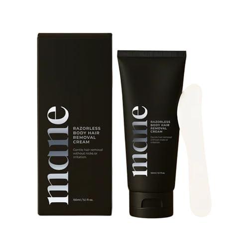 Superior Mane Enthaarungscreme für Männer – Schmerzlose Körper- & Intimhaarentfernung ohne Rasurbrand – Rückstandsfreie Formel mit Kühleffekt, Aloe Vera, Hamamelis & Grüner Tee – 150 ml