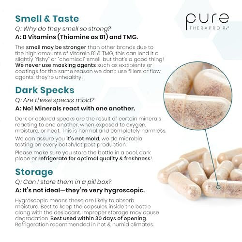 Pure Therapro Rx Methylierte Multivitamin für Männer und Frauen | Methyl Multi ohne Eisen + Methyl B12 & Methylfolat | Pharma-Qualität | 60 Kapseln, 1-Monatsvorrat