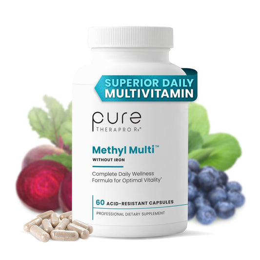 Pure Therapro Rx Methylierte Multivitamin für Männer und Frauen | Methyl Multi ohne Eisen + Methyl B12 & Methylfolat | Pharma-Qualität | 60 Kapseln, 1-Monatsvorrat